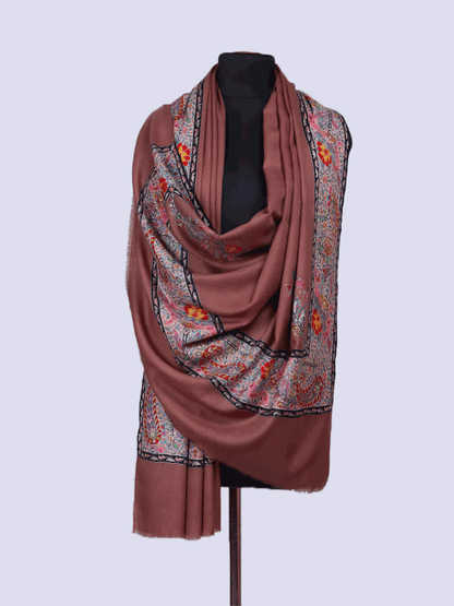 Cocoa Brown Dordaar Pashmina Shawl