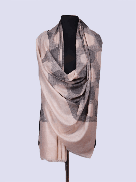 Shades Of Grey Ikkat Pashmina Shawl