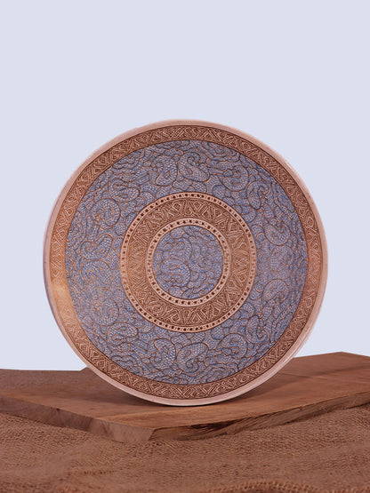 Almond Design Paper Mache Wall Plate