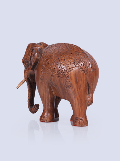 Decor It Walnut Wood Elephant