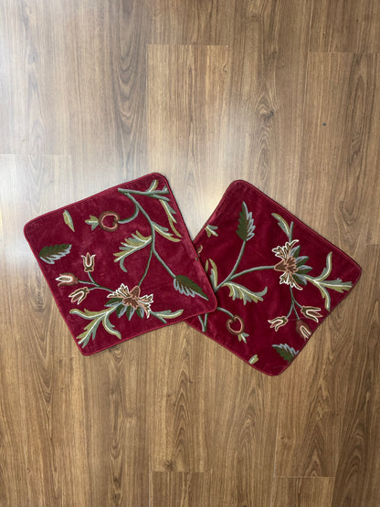 Floral Vine Handmade Chainstitch Cushion Cover (Set of Two)